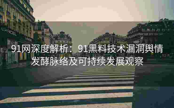 91网深度解析：91黑料技术漏洞舆情发酵脉络及可持续发展观察