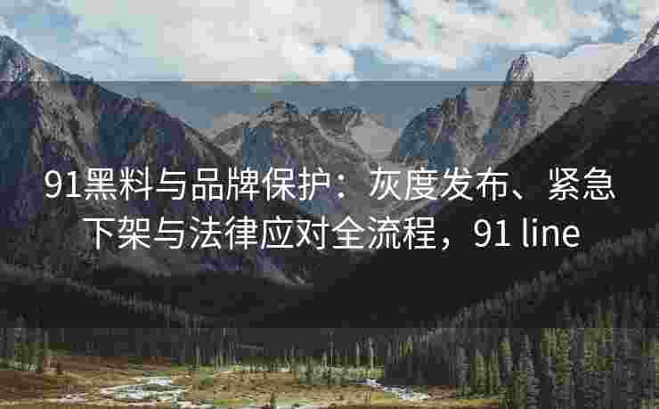 91黑料与品牌保护：灰度发布、紧急下架与法律应对全流程，91 line
