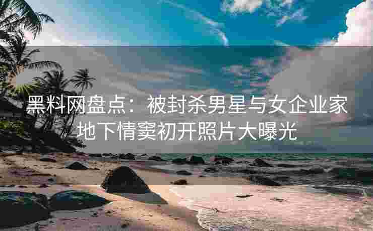 黑料网盘点：被封杀男星与女企业家地下情窦初开照片大曝光