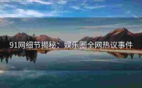 91网细节揭秘：娱乐圈全网热议事件