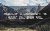 黑料网实地：电玩酒吧里隐藏的“黑暗房间”探险，酒吧黑场网站