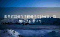 海角官网缓存清理最佳实践分享，海角科技有限公司