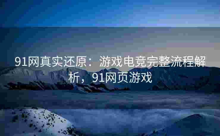 91网真实还原：游戏电竞完整流程解析，91网页游戏