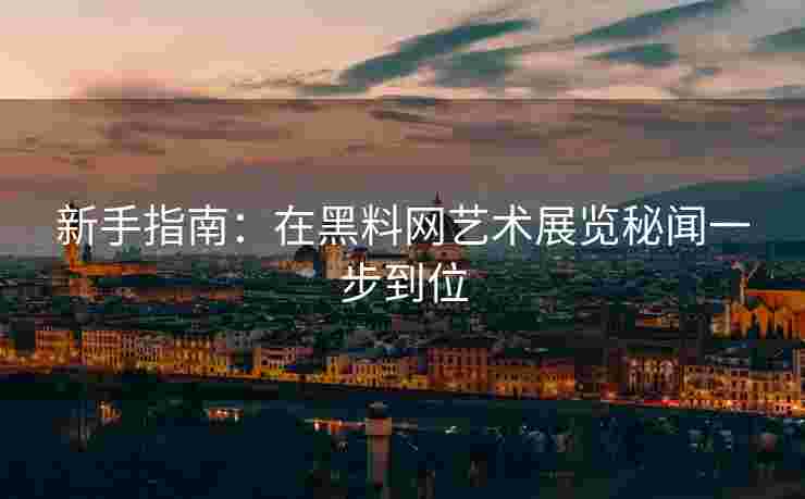新手指南：在黑料网艺术展览秘闻一步到位