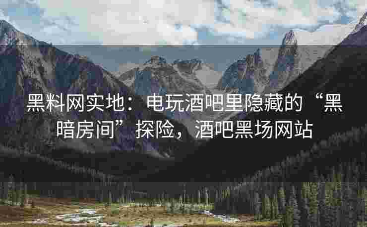 黑料网实地：电玩酒吧里隐藏的“黑暗房间”探险，酒吧黑场网站