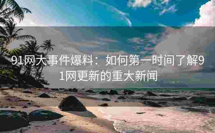 91网大事件爆料：如何第一时间了解91网更新的重大新闻