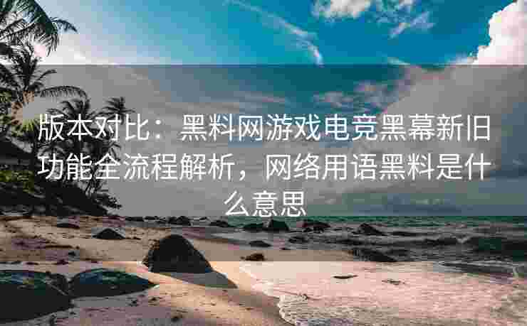 版本对比：黑料网游戏电竞黑幕新旧功能全流程解析，网络用语黑料是什么意思