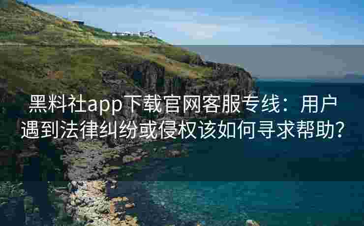 黑料社app下载官网客服专线：用户遇到法律纠纷或侵权该如何寻求帮助？